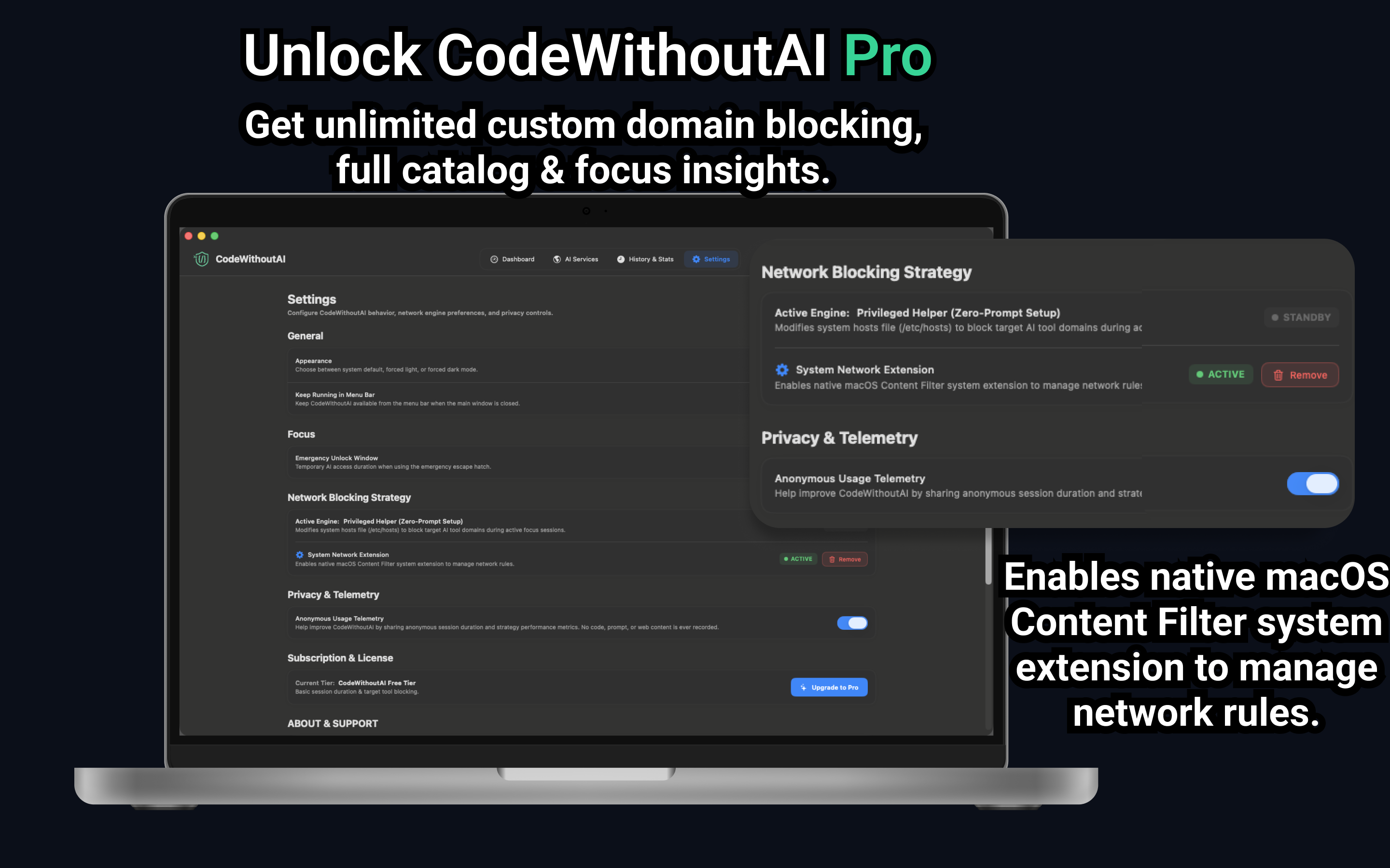 Unified Settings & System Extension